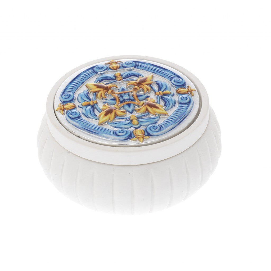 Le Maioliche Bagutta decoro blu: Scatolina festoni