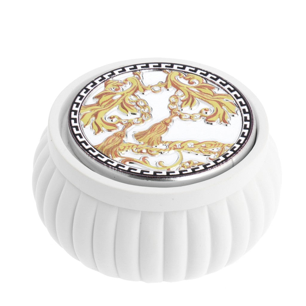 Le Maioliche Bagutta decoro catene ocra: Scatolina festoni