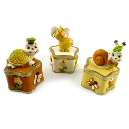 STOCK OFFERTA: Scatolina porta confetti con animaletti per bomboniere, 45 pezzi