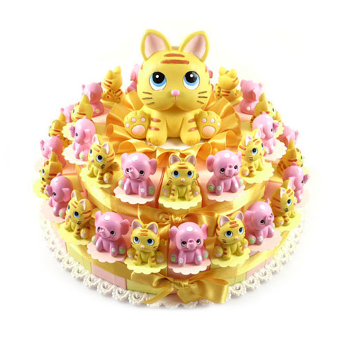 Torta bomboniera con animaletti colorati girl