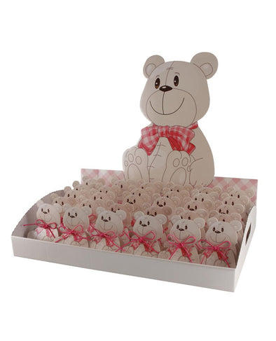 Vassoio con 36 scatoline portaconfetti orso rosa bomboniere fai da te  battesimo e nascita bambina – Bomboniere Infinity